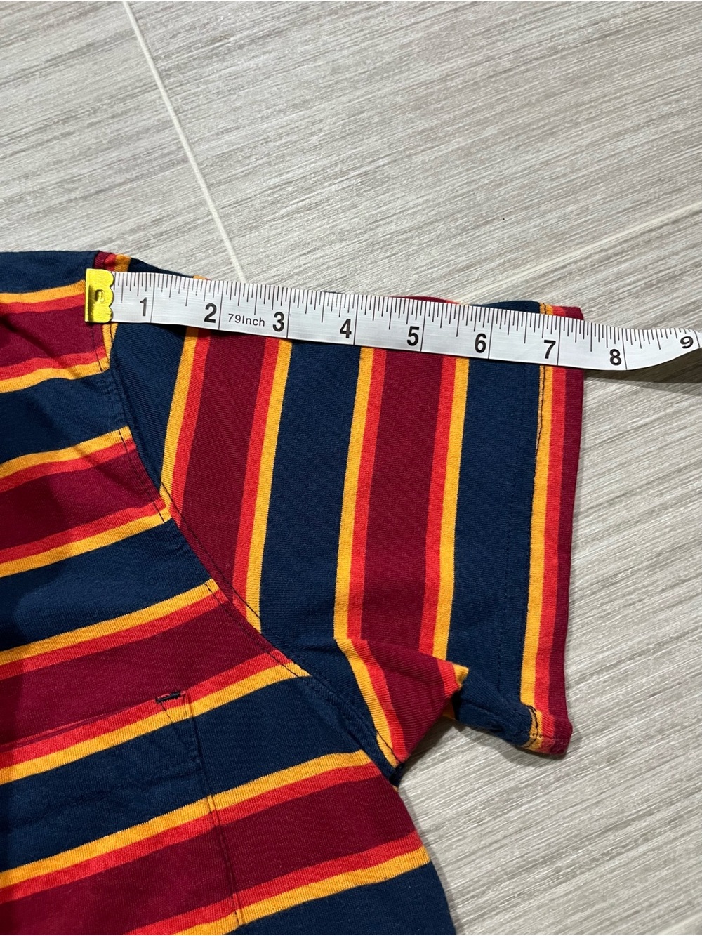 Body Glove Tee w/ Red Orange, Yellow, Stripes - Men's/Unisex - Medium - Picture 8 of 11